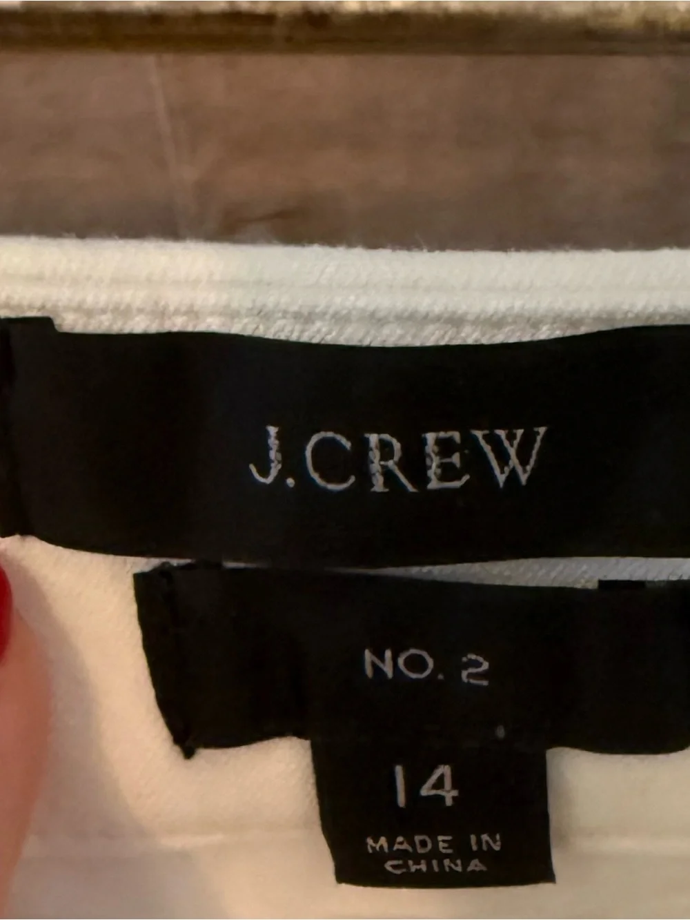 J. Crew Cream Cotton Pencil Skirt - Lined